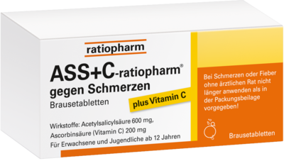 ASS + C-ratiopharm gegen Schmerzen Brausetabletten