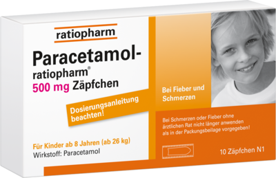 PARACETAMOL-ratiopharm 500 mg Zäpfchen