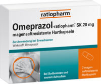 OMEPRAZOL-ratiopharm SK 20 mg magensaftr.Hartkaps.