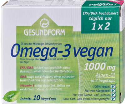 GESUNDFORM Omega-3 vegan Algenöl 1000 mg VegaCaps