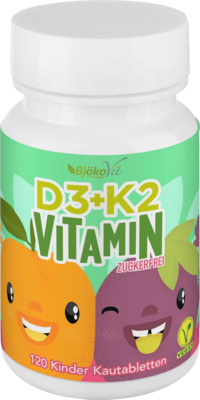 VITAMIN D3+K2 vegan Kinder zuckerfrei Kautabletten